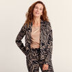Veste droite r&eacute;versible noir femme