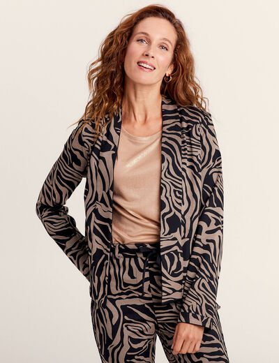 Veste droite réversible noir femme