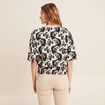 Blouse manches 3/4 noir femme