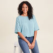 T-shirt manches courtes bleu gris femme