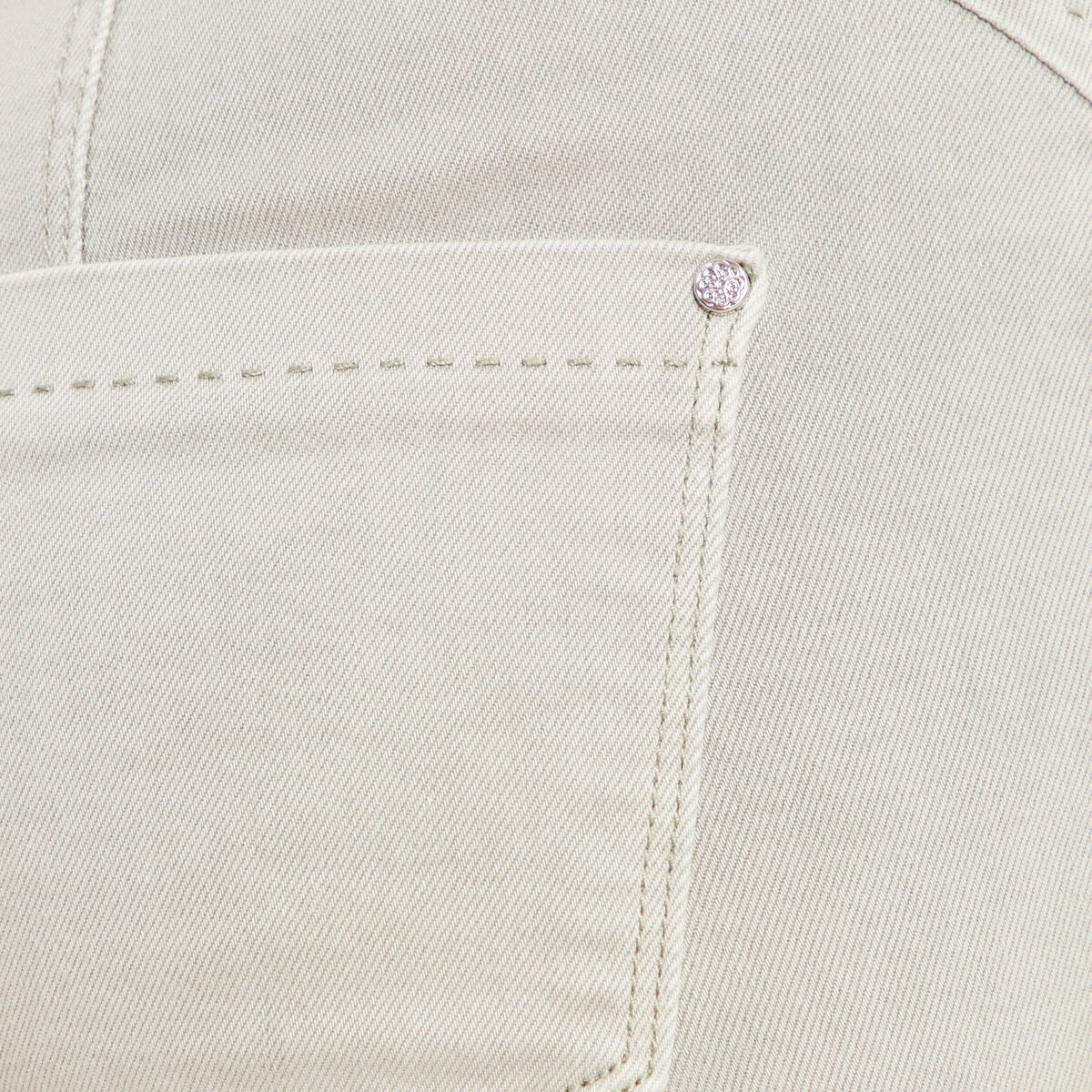 Jean coupe droite taille bascul&eacute;e vert clair femme