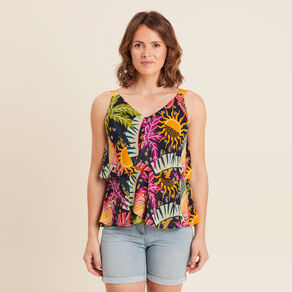 debardeur ample sans manches multicolore femme Débardeur ample sans manches multicolore femme