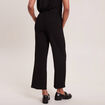 Pantalon coupe large &agrave; pinces noir femme