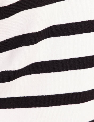 Pull col rond noir femme