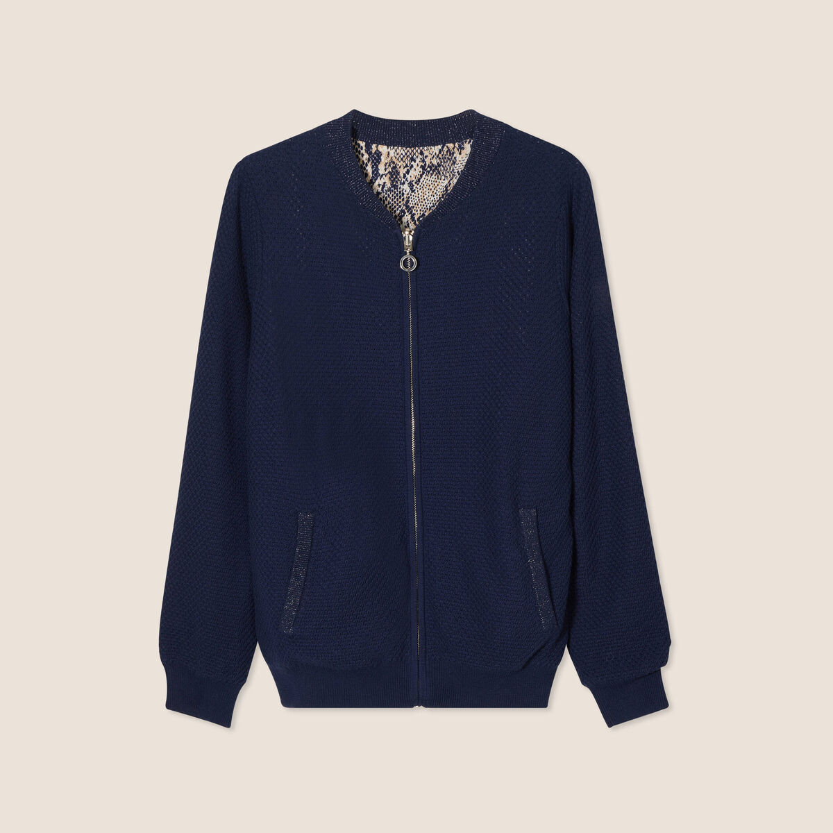 Gilet réversible esprit bomber beige femme