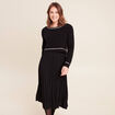 Robe longue &eacute;vas&eacute;e 2 en 1 noir femme