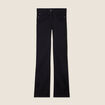 Pantalon léger bootcut taille basculée noir femme