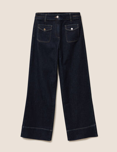 Jean large denim brut femme