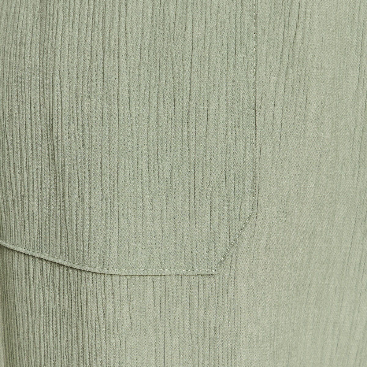 Pantalon large fluide vert kaki femme