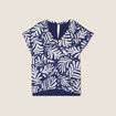 T-shirt manches courtes bleu femme