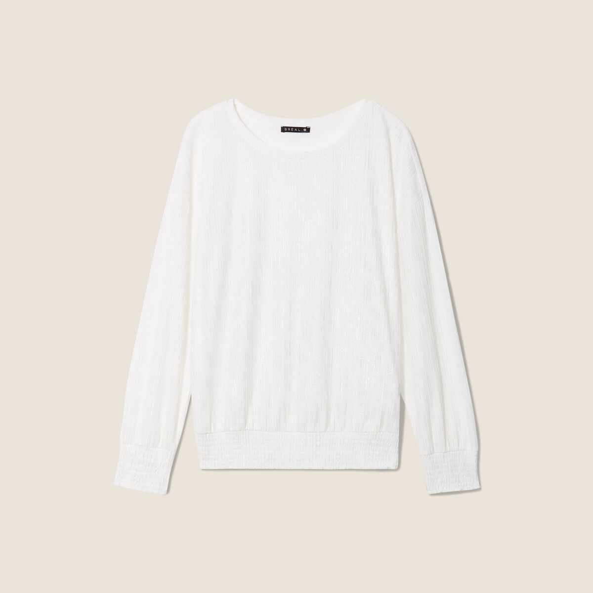 T-shirt manches longues ecru femme