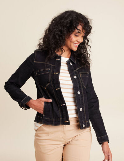 Veste denim brut femme
