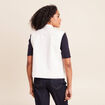 Veste sans manches en jean ecru femme
