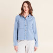 Veste jean manches longues denim bleach femme
