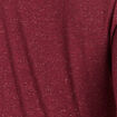 T-shirt ajust&eacute; col v manches longues bordeaux femme