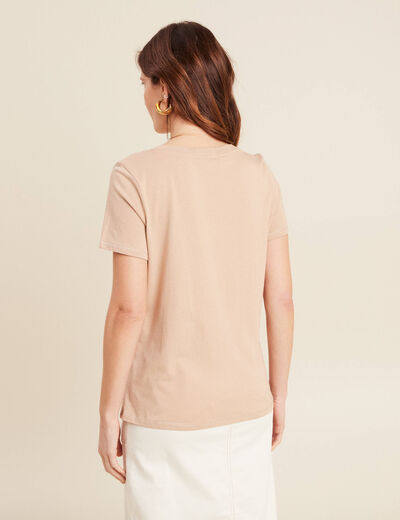 T-shirt manches courtes sable femme
