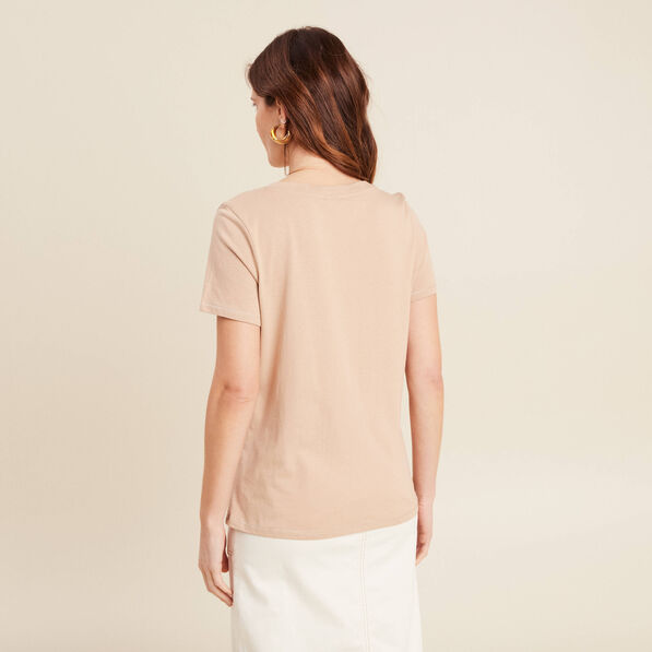 t shirt manches courtes sable femme T-shirt manches courtes sable femme