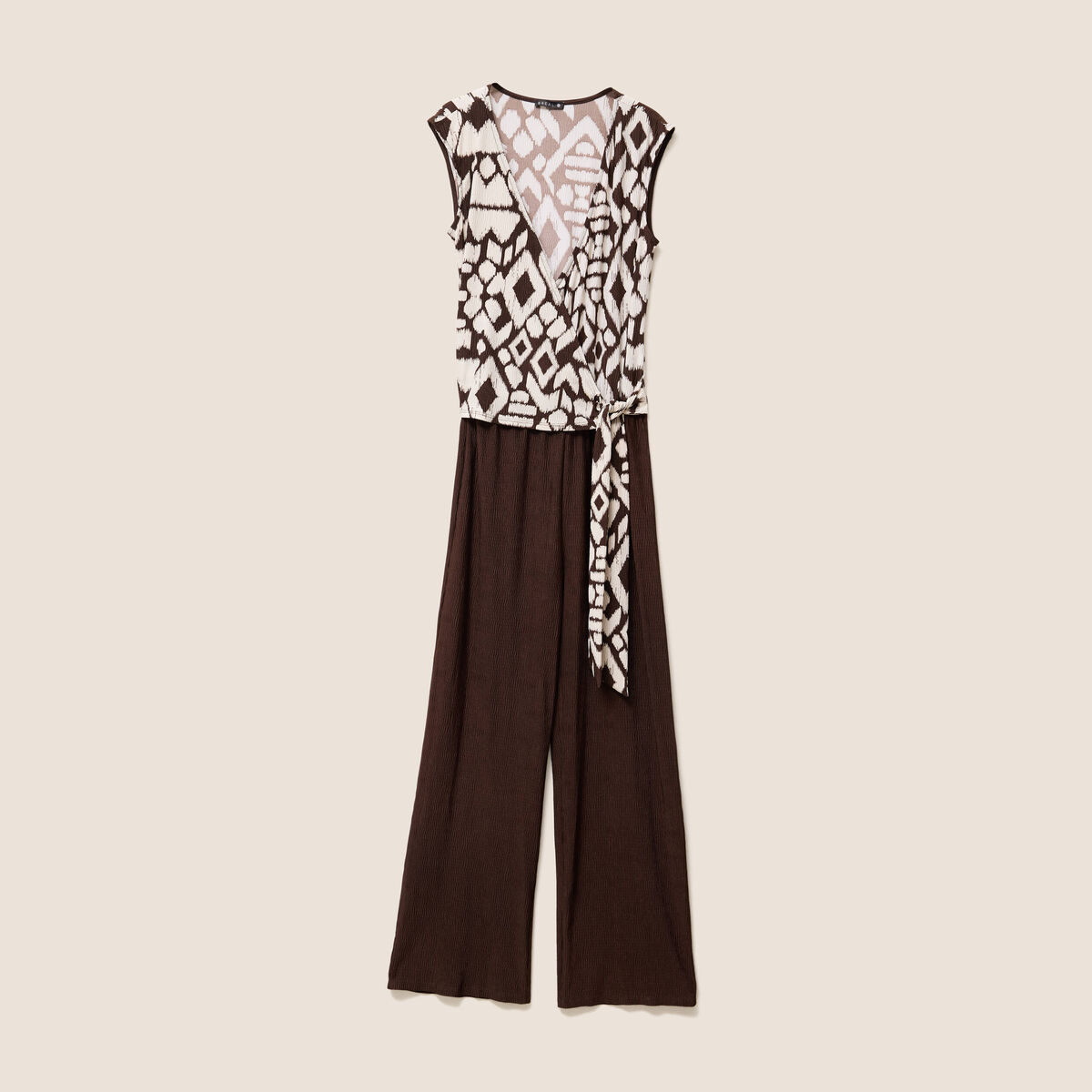 Combinaison pantalon fluide femme marron femme