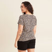 T-shirt manches courtes beige femme