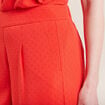 Pantalon large &eacute;lastiqu&eacute; orange femme