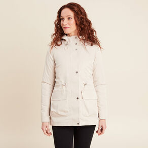 Parka à capuche sable femme