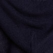 gilet droit mi-long à capuche bleu marine femme
