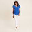 T-shirt manches courtes bleu electrique femme