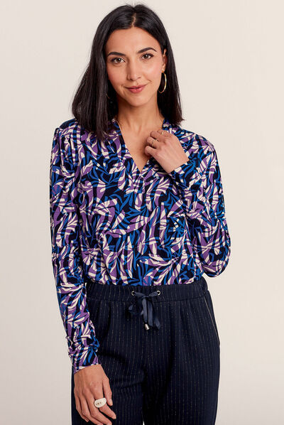 T-shirt manches longues mauve femme