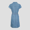 Robe droite zippee en jean denim double stone femme