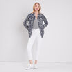 Veste droite boutonnée ecru femme