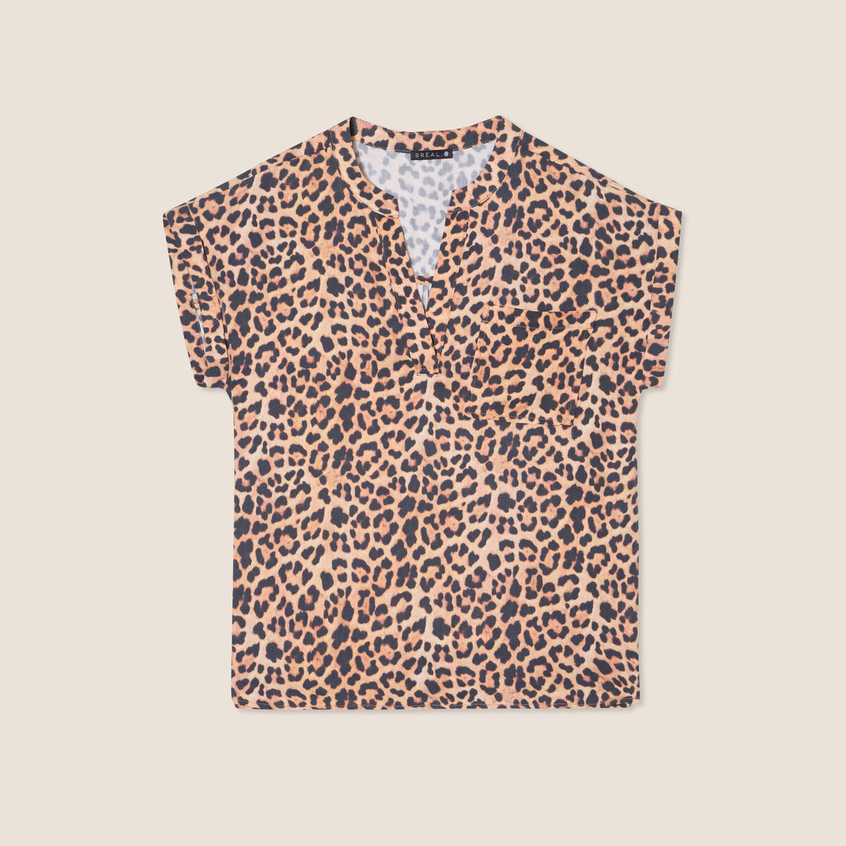 Blouse manches courtes sable femme