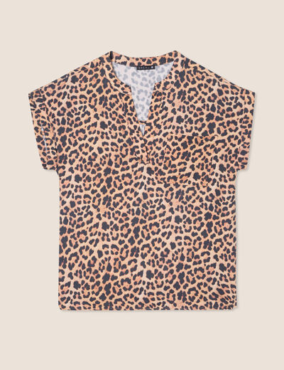 Blouse manches courtes sable femme