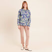 Chemise manches longues bleu femme