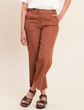 Pantalon camel femme