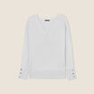 Pull manches longues couleur argent femme