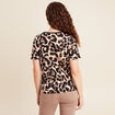 T-shirt en coton manches courtes beige clair femme