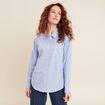 Chemise manches longues strass couleur argent femme
