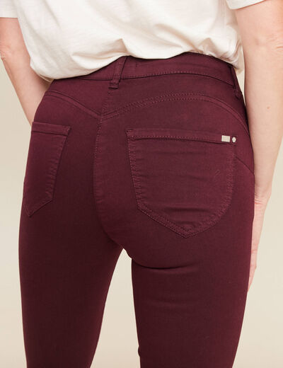 Pantalon magique Le L&eacute;ger coupe ajust&eacute;e bordeaux femme