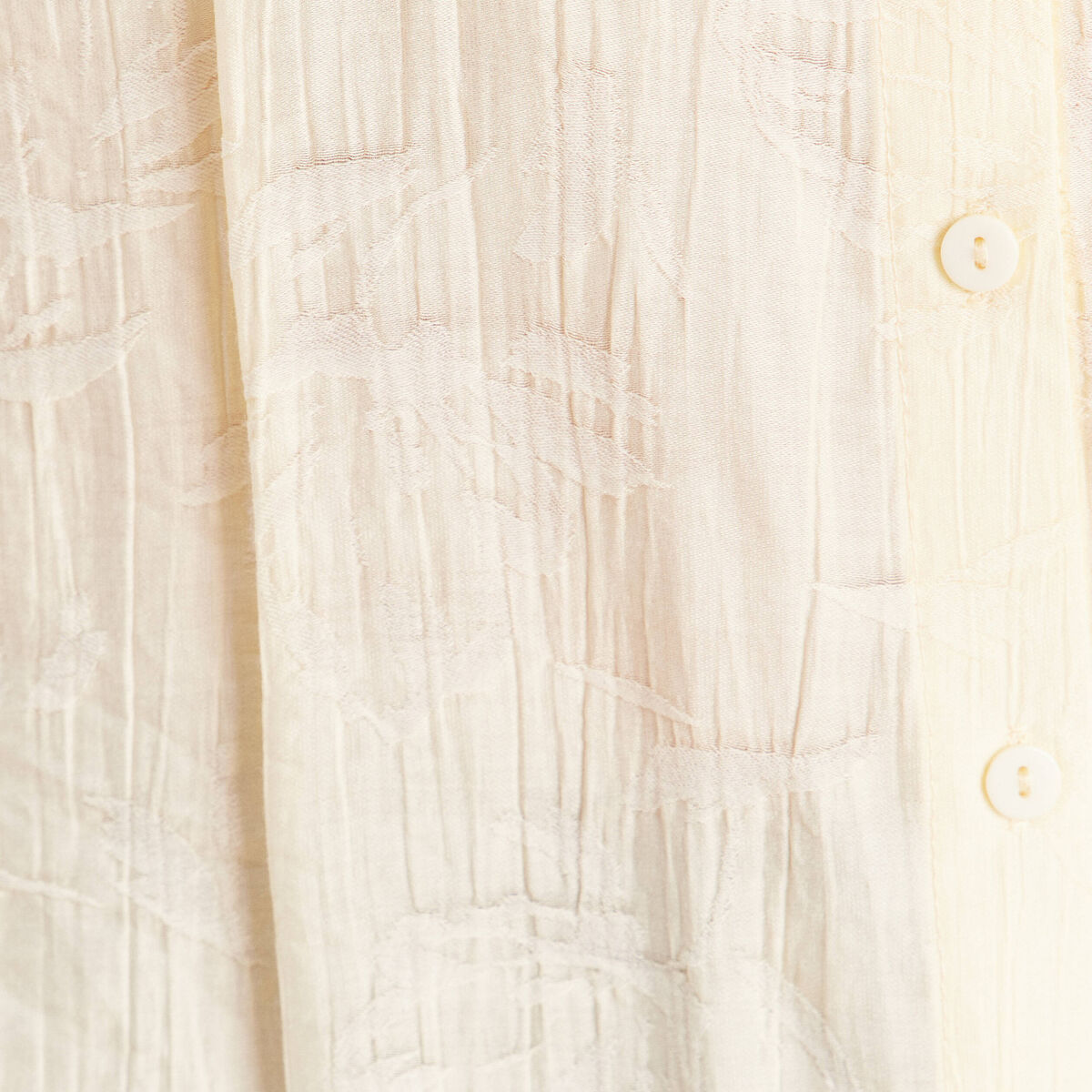 Chemise fluide manches longues jaune pastel femme