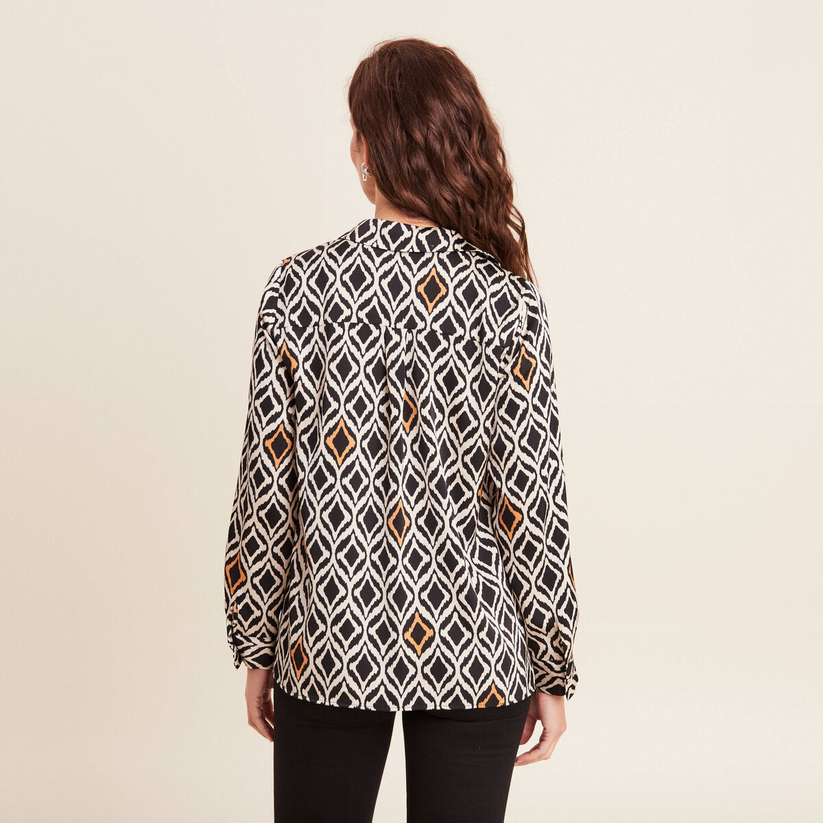 Chemise manches longues blanc femme