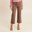 Pantalon large ceinturé 7/8ème bordeaux femme