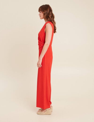 Combinaison pantalon rouge femme