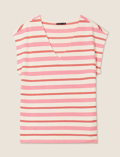 T-shirt manches courtes blanc femme