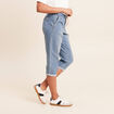 Pantacourt coupe mom denim double stone femme