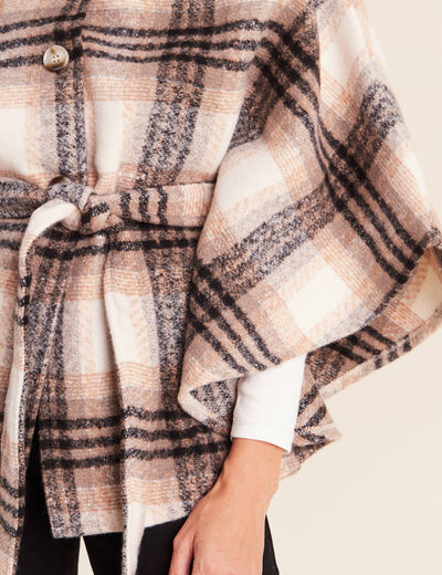 Poncho bordeaux femme