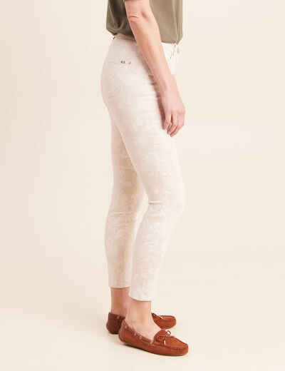 Pantalon magique Le L&eacute;ger coupe ajust&eacute;e beige femme