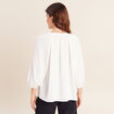 Chemise manches 3/4 ecru femme