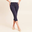 Pantacourt magique Le L&eacute;ger coupe droite bleu marine femme