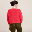 Gilet manches longues rose cerise femme