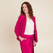 Veste fluide col châle rose fushia femme